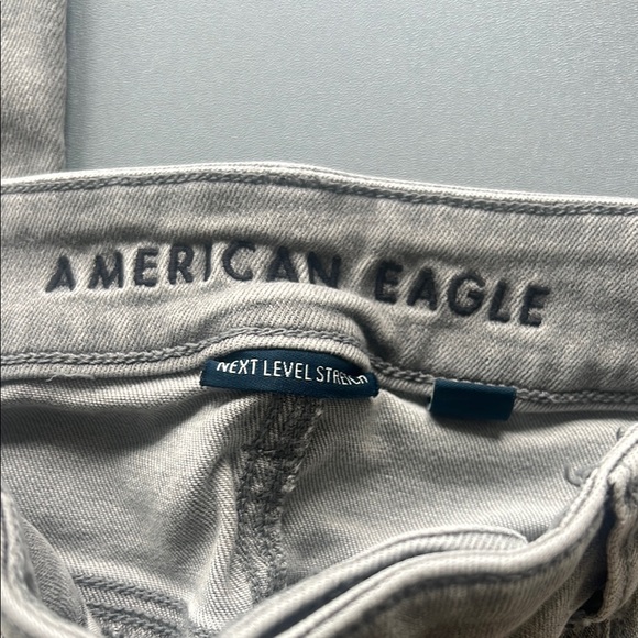 American Eagle Outfitters Gray Flare Wide Leg Jeans - Picture 3 of 5